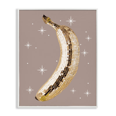 Giclée encadrée Luminous Glam Banana, design par Lil 'Rue