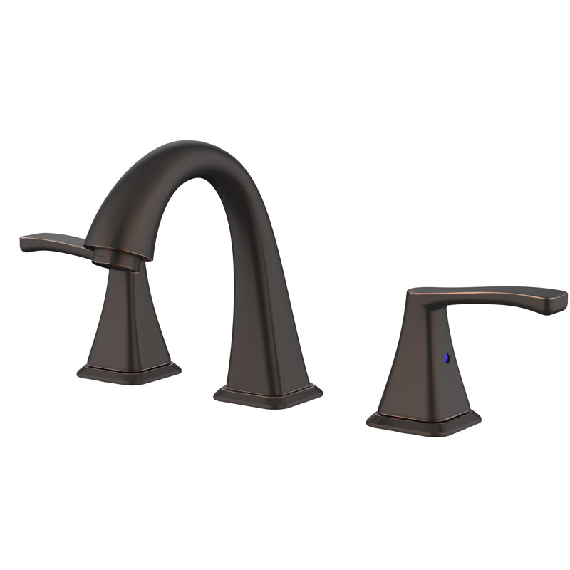 Widespread 2-handle Bathroom Faucet with Drain Assembly, Oil Rubbed Bronze