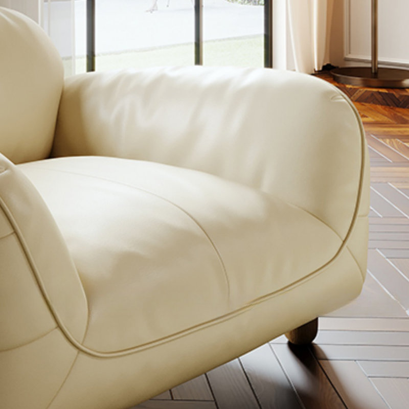 Cream Color Straight-layout Retro Sofa
