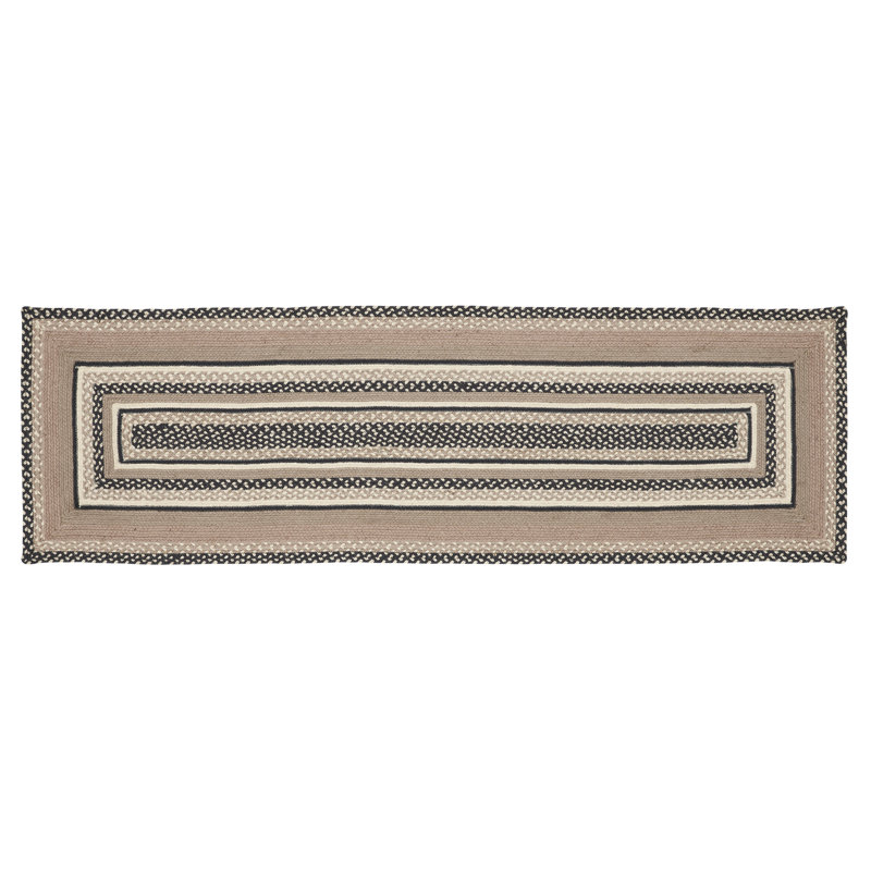 Tapis en jute gris anthracite Sawyer Mill, Tapis de couloir 2 pi x 6 pi 6 po