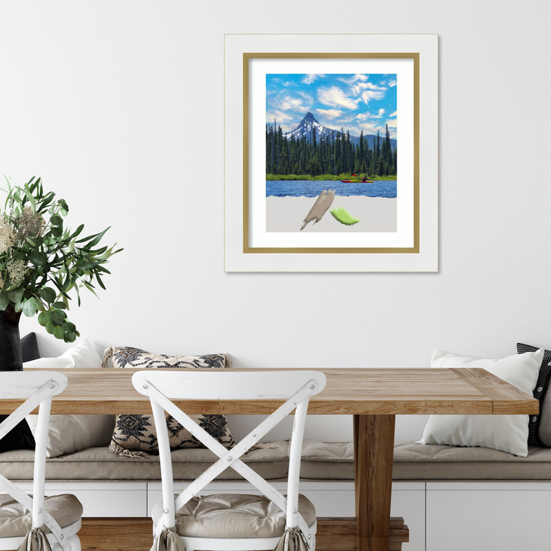 Cadre photo Maysville, Blanc / doré, 20 po x 24 po