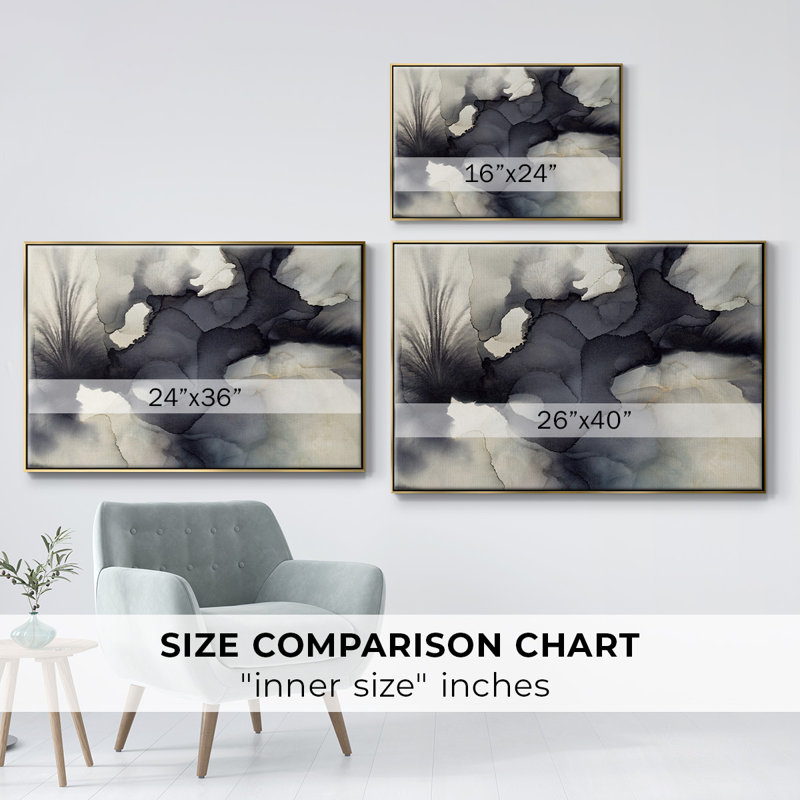 Sound & Color " Sound & Color ", 25" H x 37" W x 2" D, Gold Floater Framed Canvas