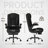 Inbox Zero Executive Fabric Computer Chair,High Back Office Chair