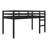 Solid Wood Bed Frame With Ladder, Wood Slat Support-897883409