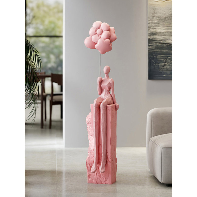 Figurine abstraite de luxe en résine, White