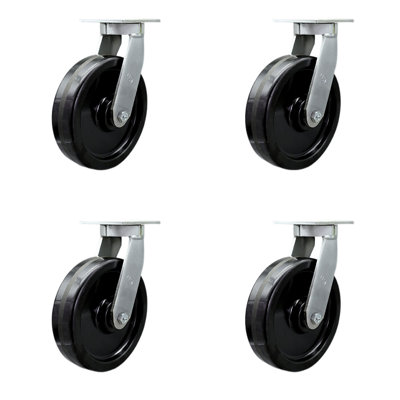 4 Piece Extra Heavy Duty Phenolic Caster Set