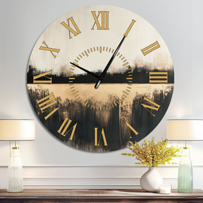 Bingaman I - Grande horloge murale en métal Mid-Century