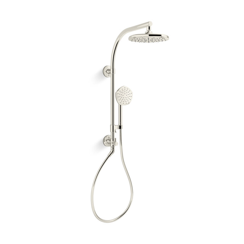Hydrorail-R Occasion Arch Shower Column Kit With Rainhead And Handshower 1.75 Gpm, Vibrant Polished Nickel