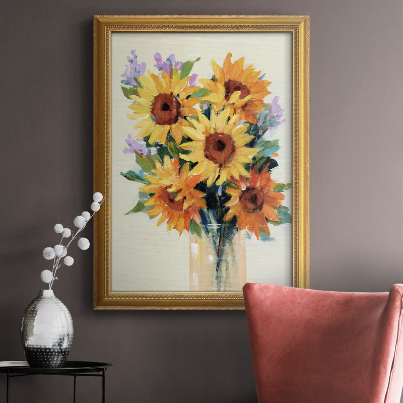Fleurs fraîches coupées II, toile encadrée de qualité supérieure - prête à être accrochée, H 27 po x l 18 po x P 2,5 po