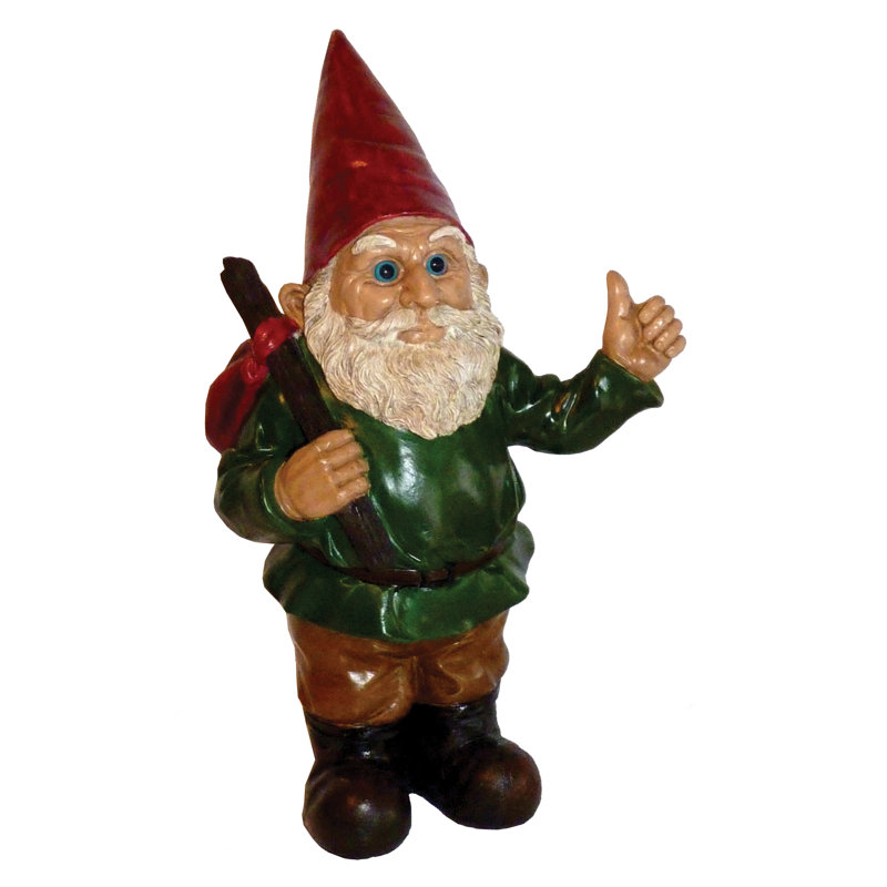 Statue gnome hitchhiker