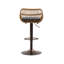 Danyu Swivel Upholstered Adjustable Height Counter Stool with Metal Frame-2114069789