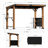 Briarwood 6 FT. X 12 FT. Premium Cedar Wood And Slope Steel Hardtop Grill Pavilion Gazebo With Charging Socket,Storage Shelf And Hook  Accessory