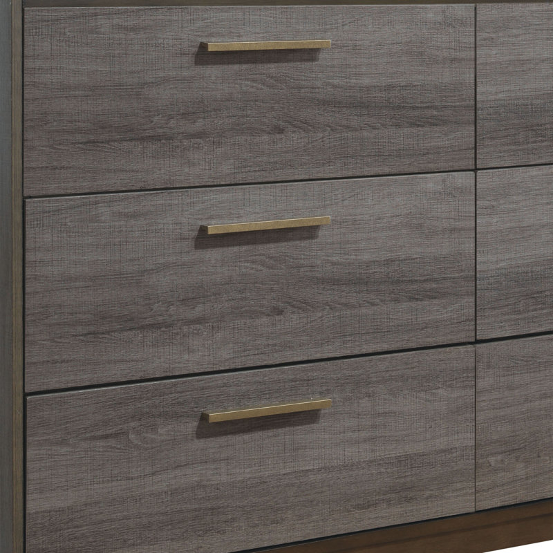 Commode 6 tiroirs avec miroir Alira