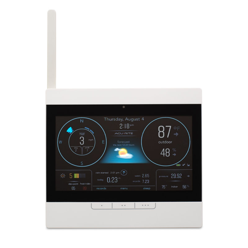 AcuRite Atlas Weather Station with White HD Display for Temperature, Humidity, Wind Speed/Direction with Built-In Barometer (01127M)