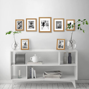 6-Piece Brushed Silver 11x11 Gallery Wall Picture Frame Set +