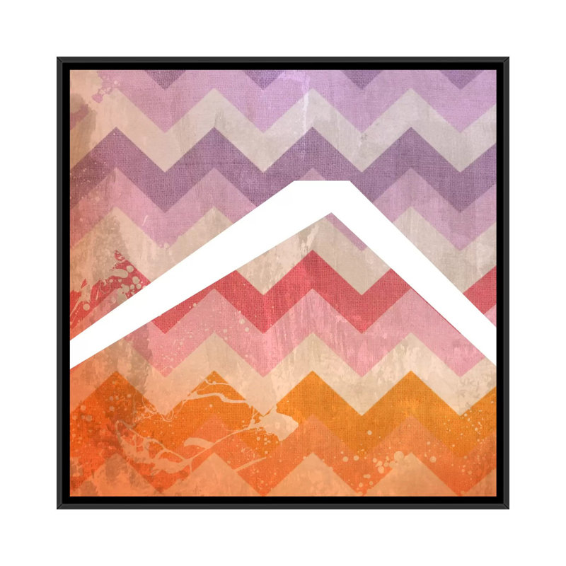 « caret-bla teinte », impression sur toile, Toile avec cadre noir, H 18 po x l 18 po x P 1,5 po, Pas de tapis