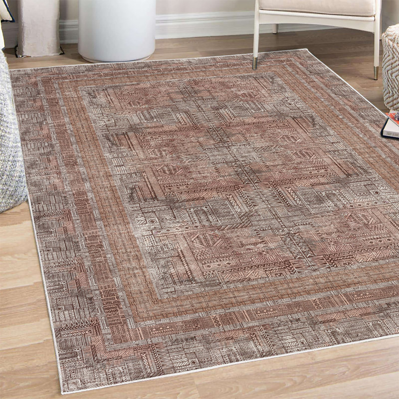 Tapis décoratif Tribal, Rectangle 4 pi x 5 pi 7 po