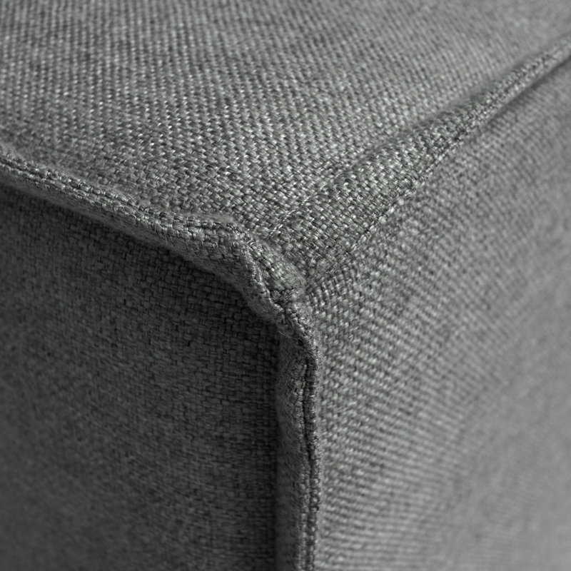 Bridgetown Contemporary Modular Sectional Sofa Ottoman, Dark Gray