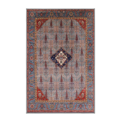 Tapis oriental beige / bleu