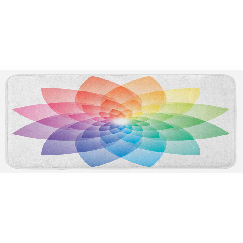 Tapis de cuisine arc-en-ciel Mandala