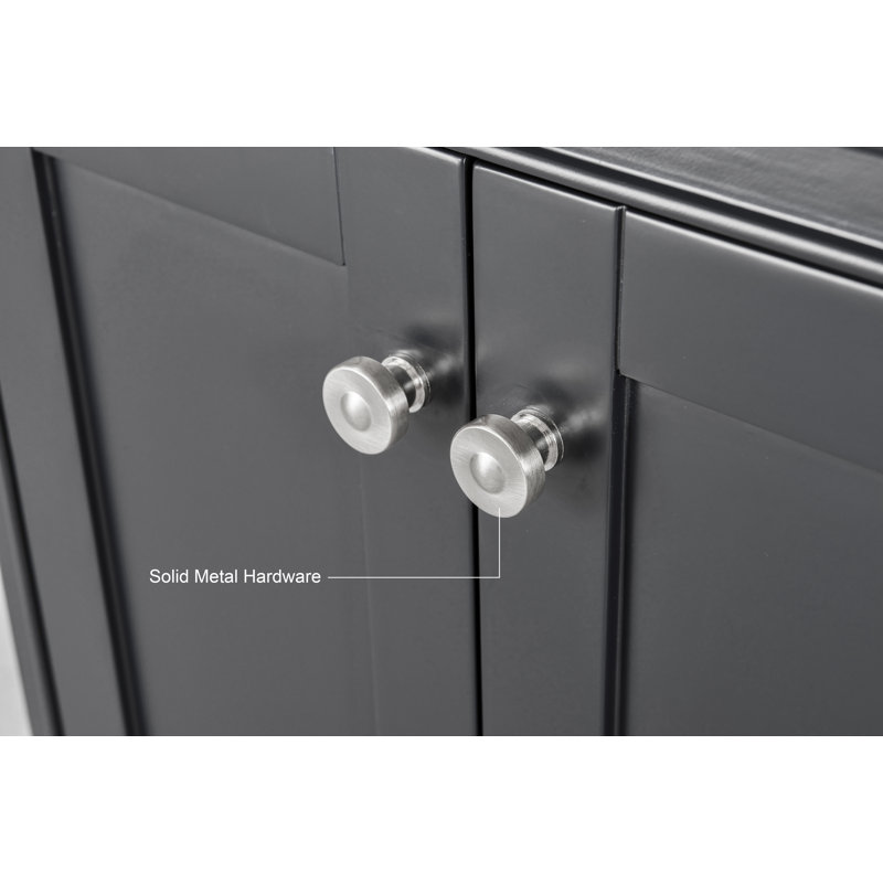 Audrey 48'' W Single Vanity, Carrara White, Brushed Nickel, Sapphire Gray