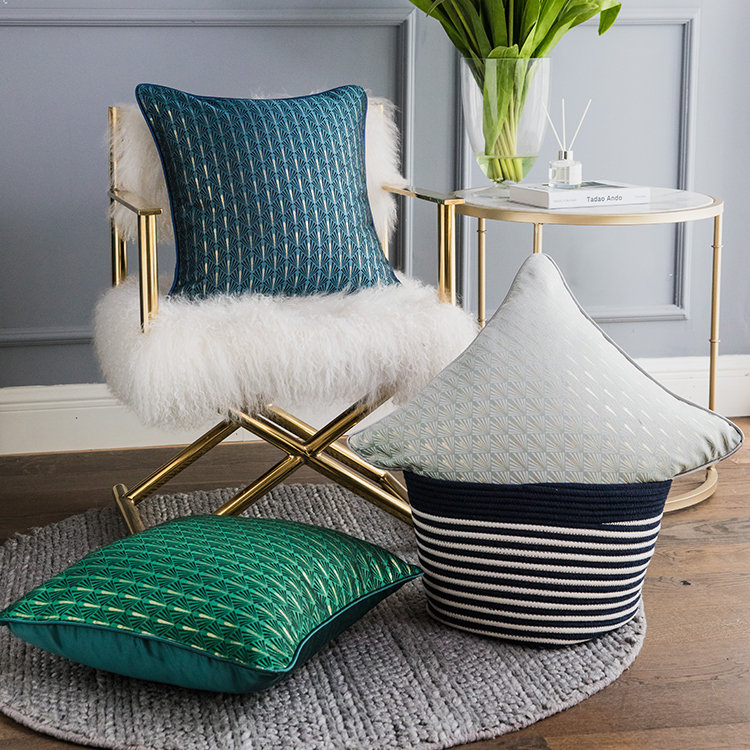 Housse de coussin carrée, Bleu