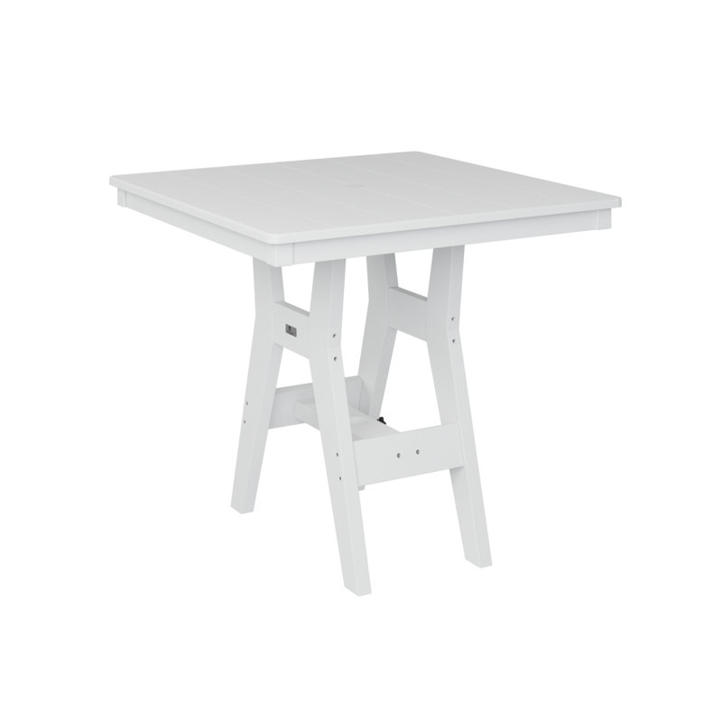 Table de bar carrée 33 po Tierney, Blanc
