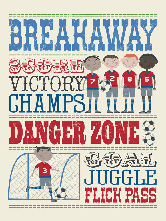 Toile de football toute la journée play