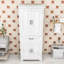 Grande armoire de rangement pour salle de bain avec tiroir, tablettes réglables et 2 armoires à portes-497456855
