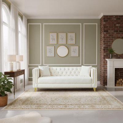 80.5" Tufted Velvet Sofa with Nailhead