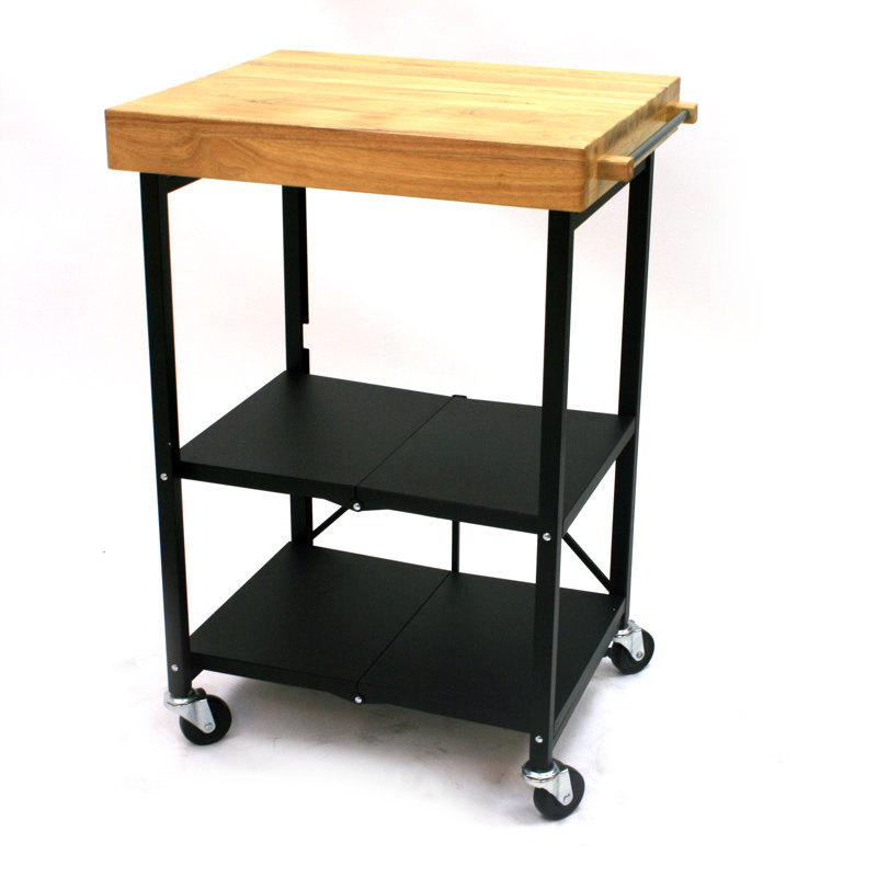 Chariot de cuisine pliable Origami, Noir