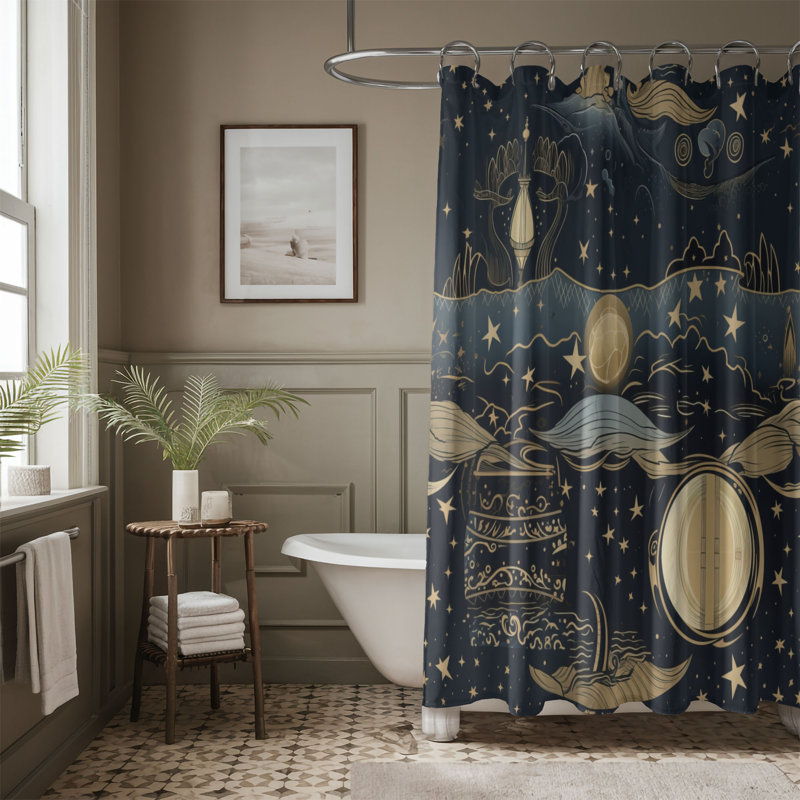 Rideau de douche Amaelle, H 74 po x l 71 po