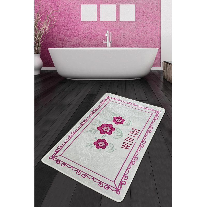Antibacterial Bathmat, Non-Slip Design, 2.3 x 4.0 Feet | 100% Polyester, Pile Height: 0.4 Inches, 20.5 oz/sq ft | Machine Washable, Easy Care, Perfect for Bathroom Safety & Comfort | Durable & Stylish Home Essential