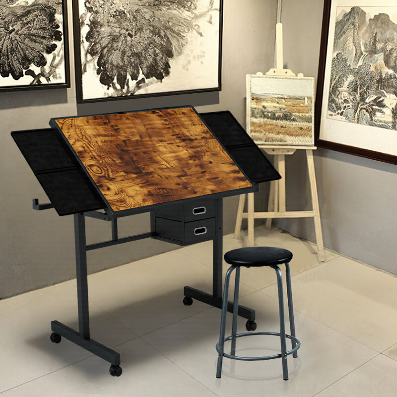Table de casse-tête rotative avec tiroirs, table de 1000 pièces avec couvercle et plateau de jeu réglable