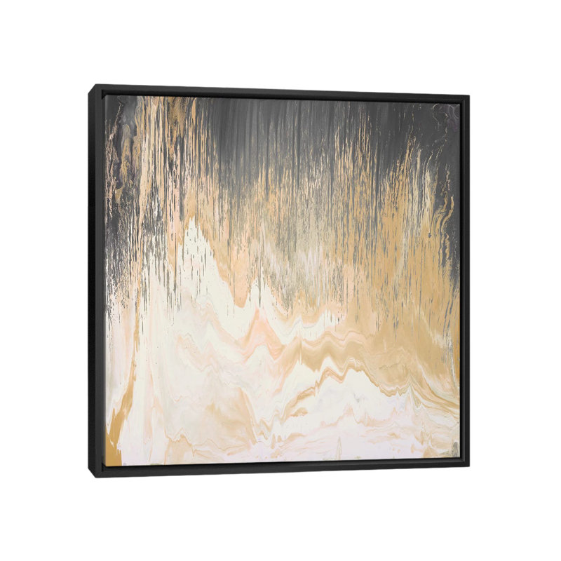 «Abstracted Chevron», reproduction d'art sur toile, H 37 po x l 37 po x P 1,5 po, Toile avec cadre noir