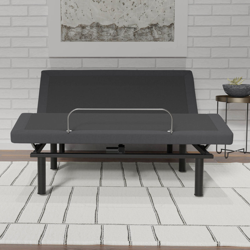 Lit réglable à commande vocale pour grand lit avec ambiance zéro et DEL avec base de gravité préréglée