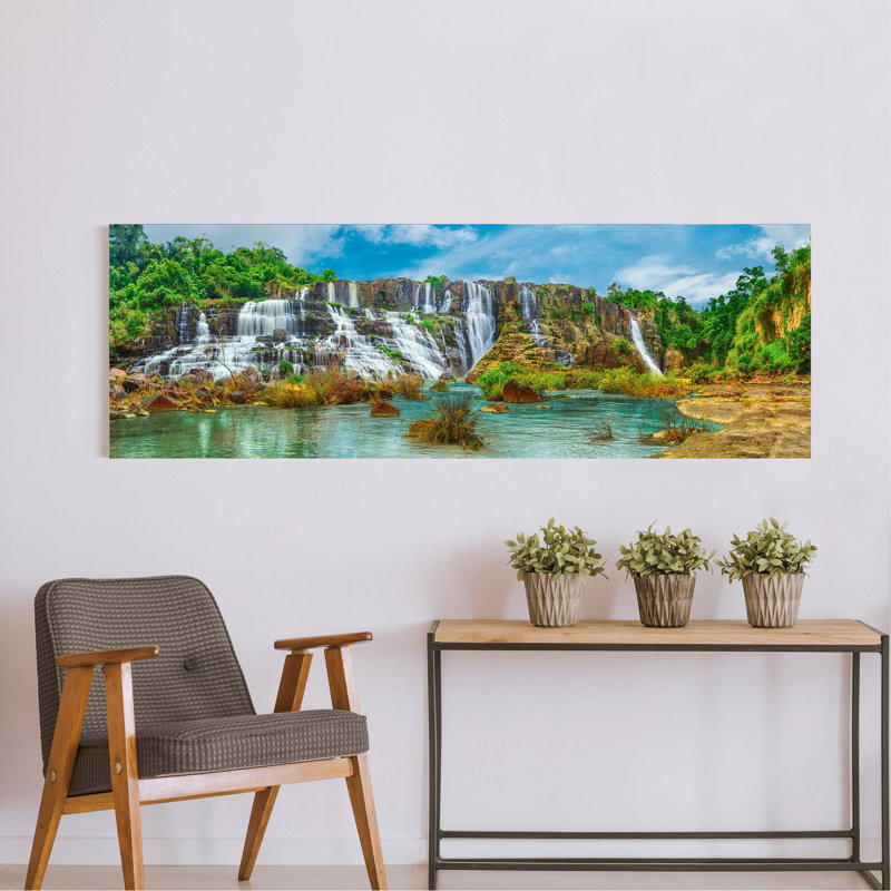 Pongour Waterfall, Vietnam by Pangea Images - Wrapped Canvas Print, 35cm H x 100cm W x 4cm D