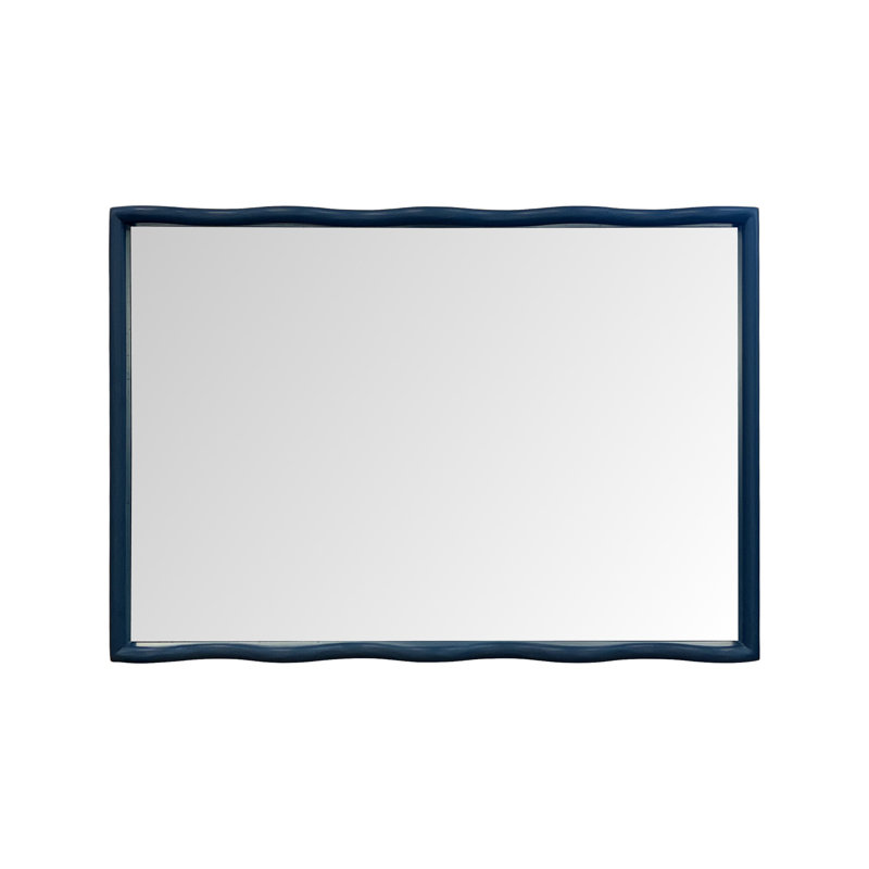 Willow Scalloped Mirror, Blue