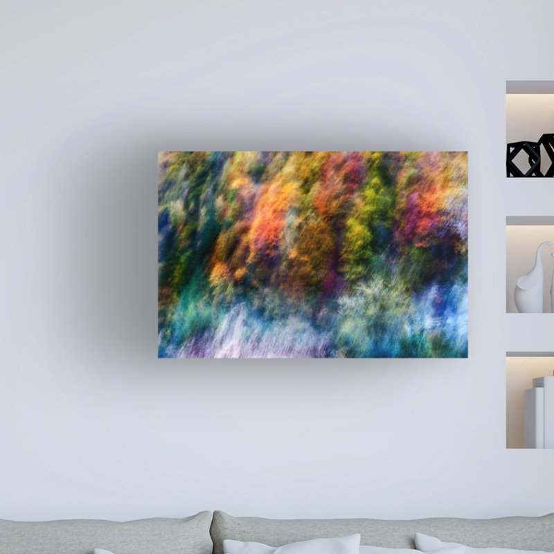«Colorful Forest» par Wei He - reproduction d'art sur toile tendue, H 22 po x l 32 po x P 2 po, Toile tendue, Aucun mat