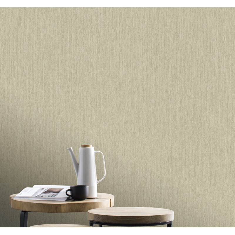 Friedlieb 10.05m x 53cm Textured Semi-Gloss Wallpaper R, Gold