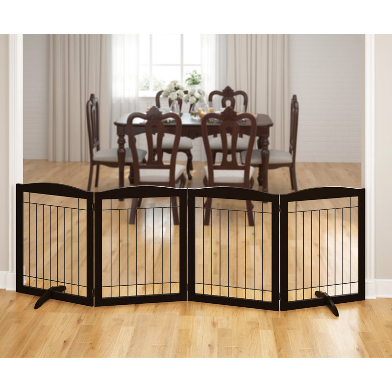 Barrière pour animaux 4 panneaux Noriega, Espresso