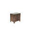 Table de chevet en bois avec finition chêne et table de chevet en bois avec 2 tiroirs