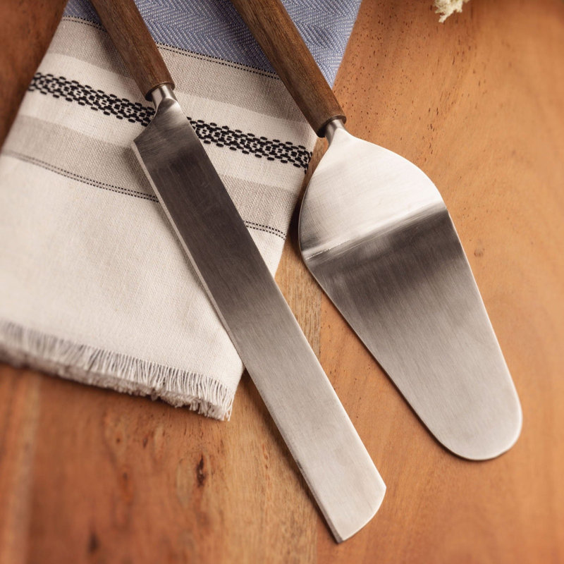 Wood Cake Server