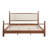 Harlow Modern Farmhouse Poplar Wood Bed Frame with Upholstered Headboard and Slat Support-125959302