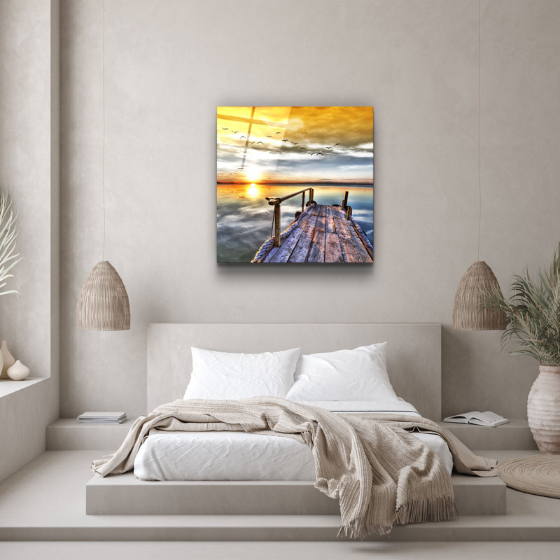 Superbe peinture décorative en verre trempé de 19,7 po x 19,7 po | 100% verre trempé, épaisseur: 0,16 pouce | Impression UV pour des couleurs éclatantes | Parfait pour la décoration intérieure, le salon ou le bureau