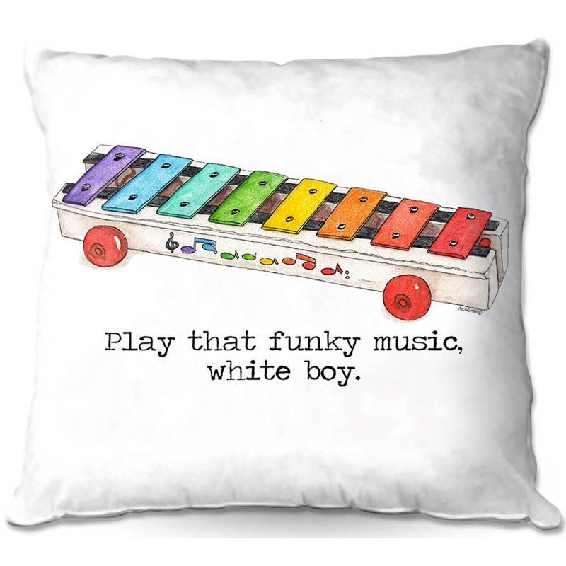  Coussin décoratif Xylophone, 16 po x 16 po