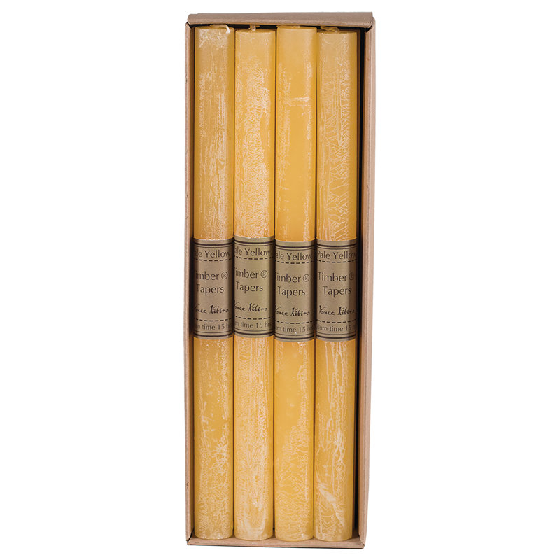 Bougie conique non parfumée Vance Kitira, Jaune pâle