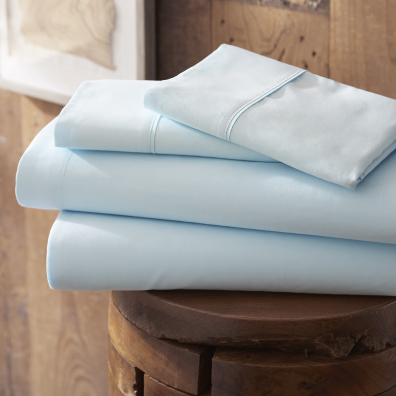 Ensemble de draps en microfibre Sateen, Sauge aux herbes, Ensemble de draps pour grand lit + un drap-housse 