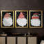 Winter Home Gnome - Toile tendue avec châssis sur mesure - 3 pièces