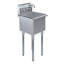 Évier utilitaire en acier inoxydable 18 po x 18,5 po avec cuve et robinet 15 po x 15 po x 13 po